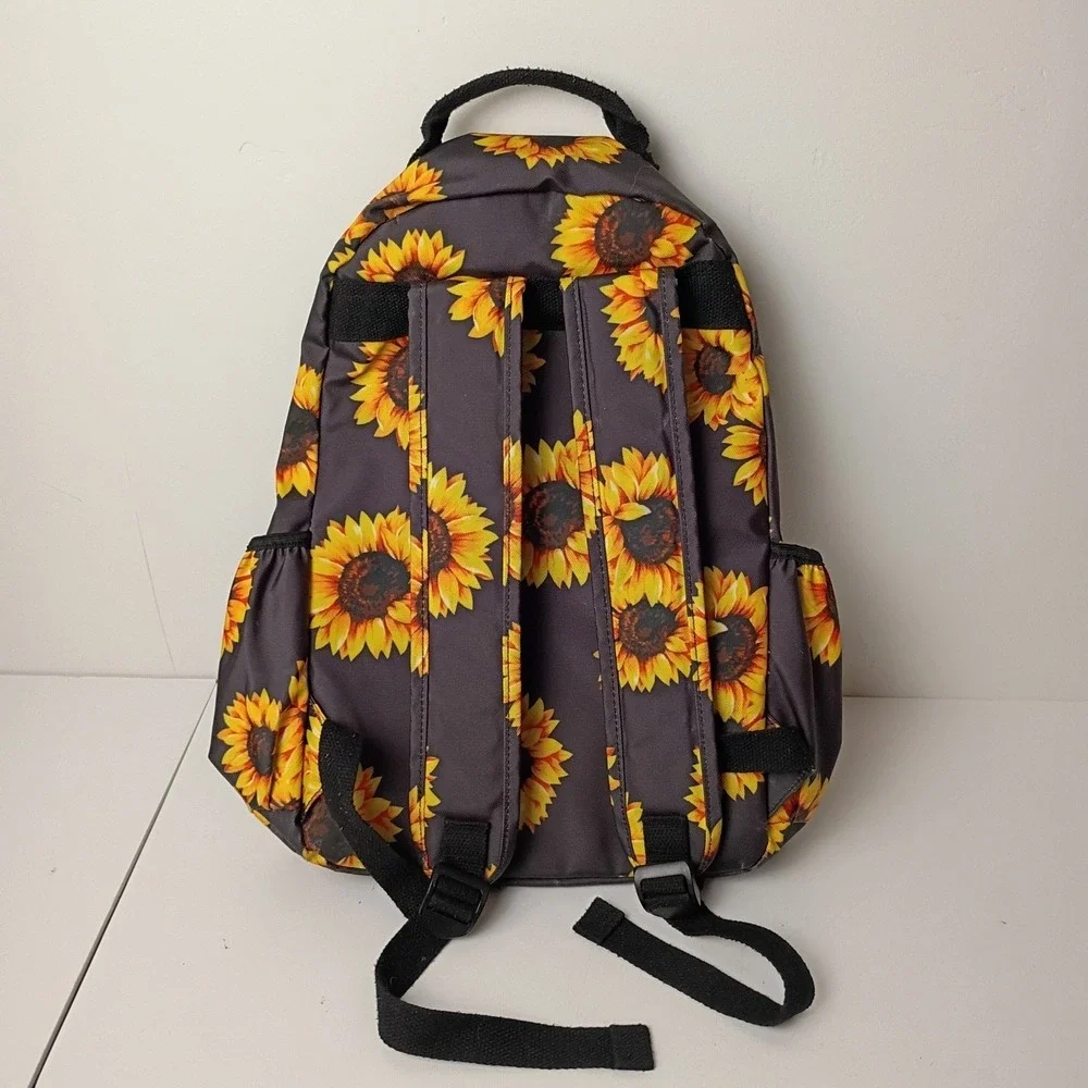 Cute Floral Sunflower Laptop Backpack for Women, Lightweight Book Bag for School